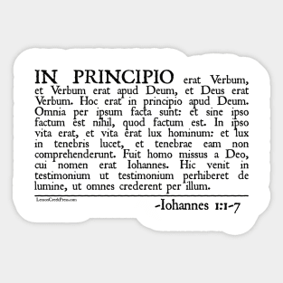 In Principio - John 1:1-7 Sticker